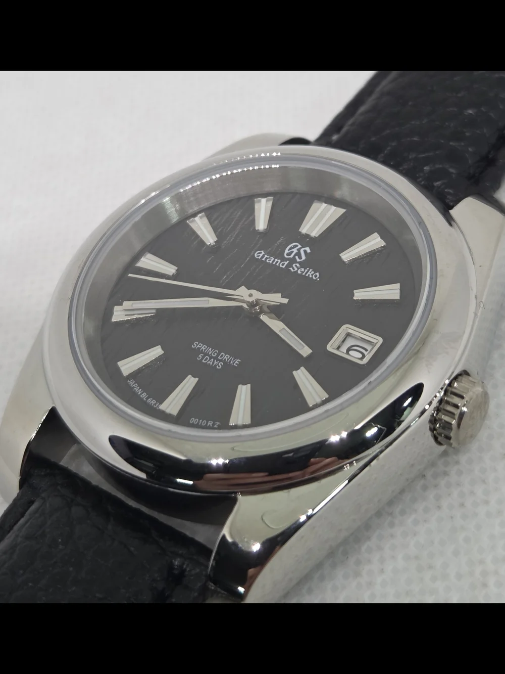 Custom 39mm Automatic Grand Seiko Mod Watch NH35 Black Bark Dial